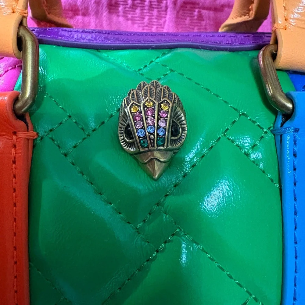 HTF (Hard To Find) NWT (attached) Kurt Geiger Multicolor Quilted Women's Bag - Picture 5 of 8